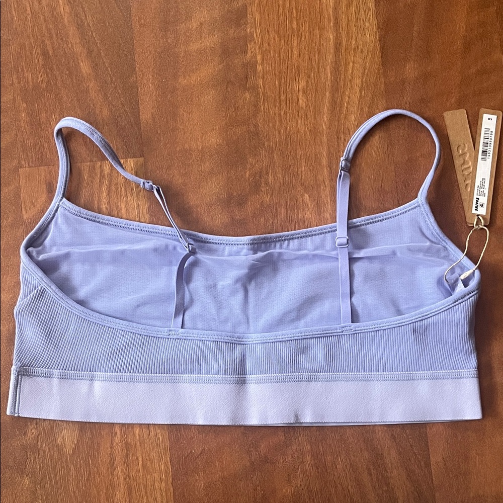 New SKIMS Blue Violet Ribbed Bralette - Picture 9 of 15